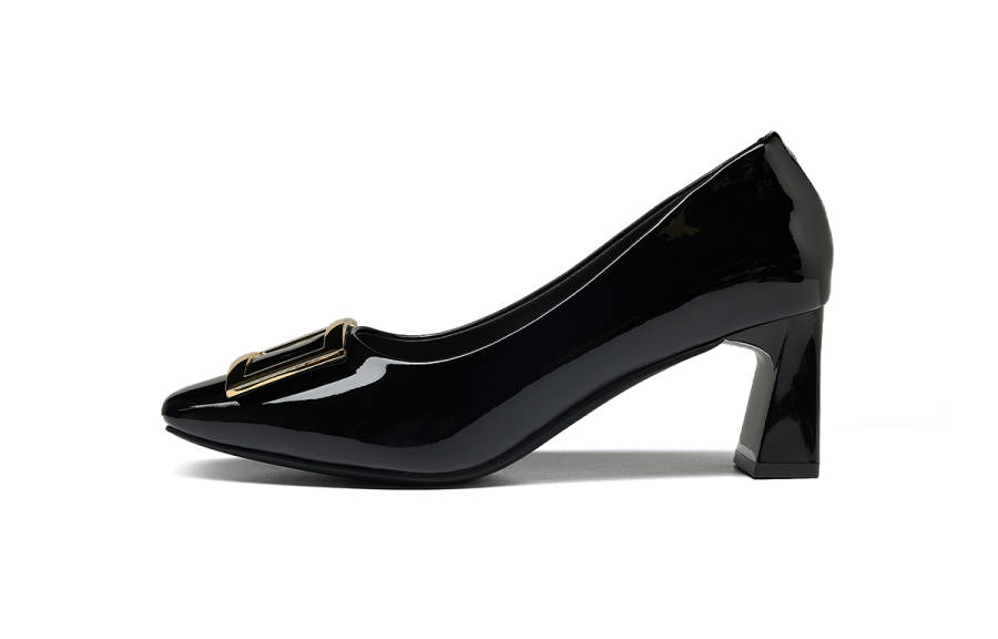 HLA Square Toe Fashion Light And Elegant Chunky Heel High Heels Women's Casual Shoes