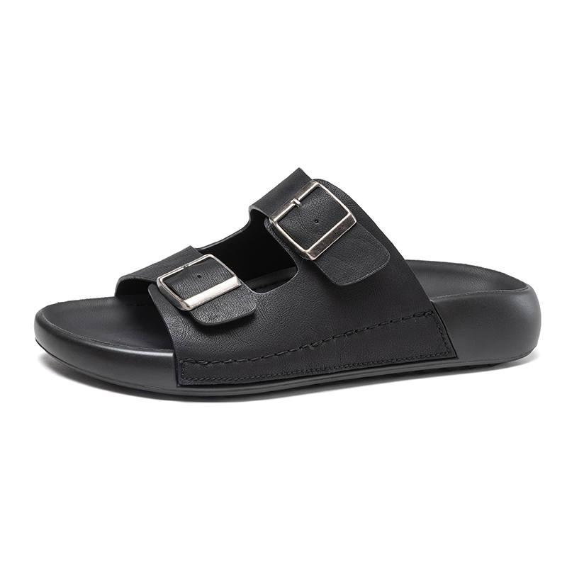 AOKANG Slide Slippers Men's Black/Brown/Gray