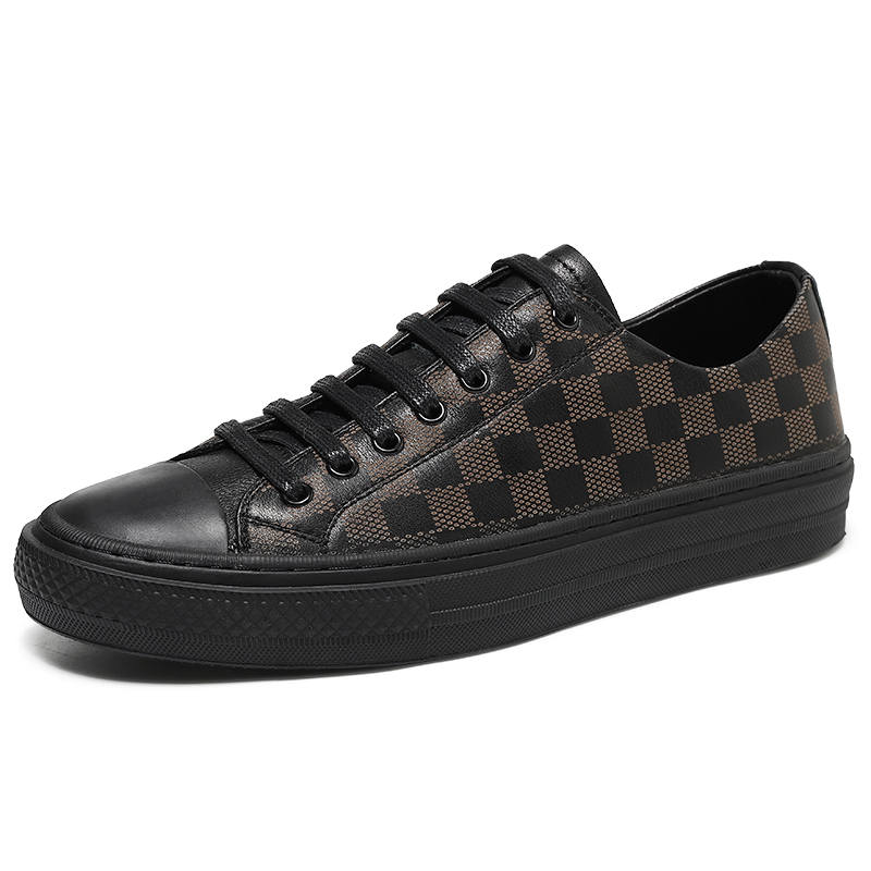 LEXON Cow Leather Balance Support Slip Resistant Balance Support Slip Resistant Low top Skateboard Shoes Men's