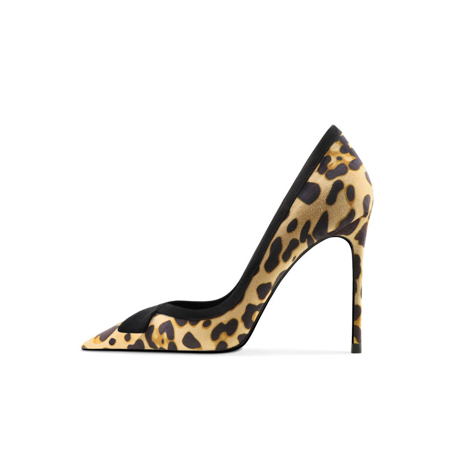 CHUYANG Suede High Heels Women's Leopard Print