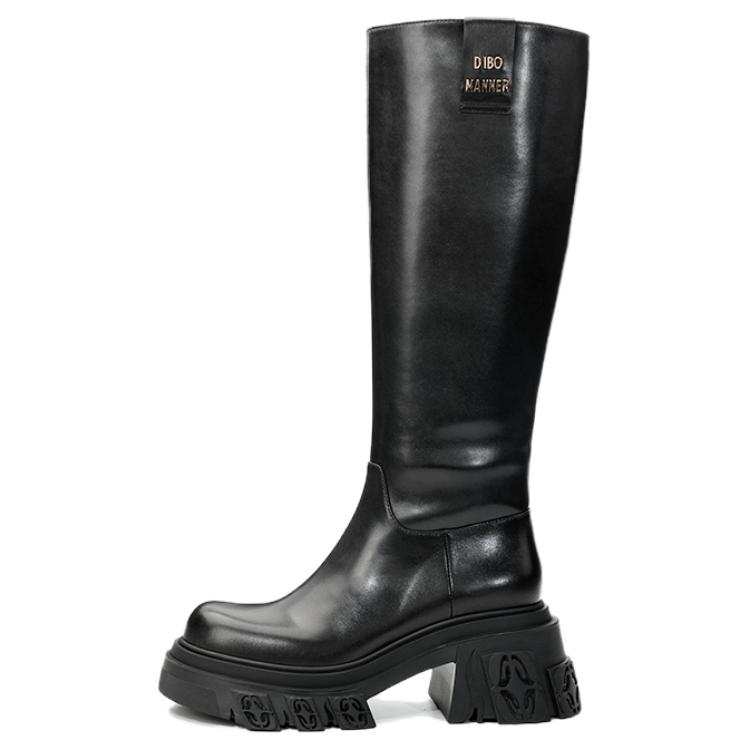 DIBO MANNER Astral Series Multicolor Genuine Leather Long Shaft Fashion Apparel Platform Height Increasing High Boots
