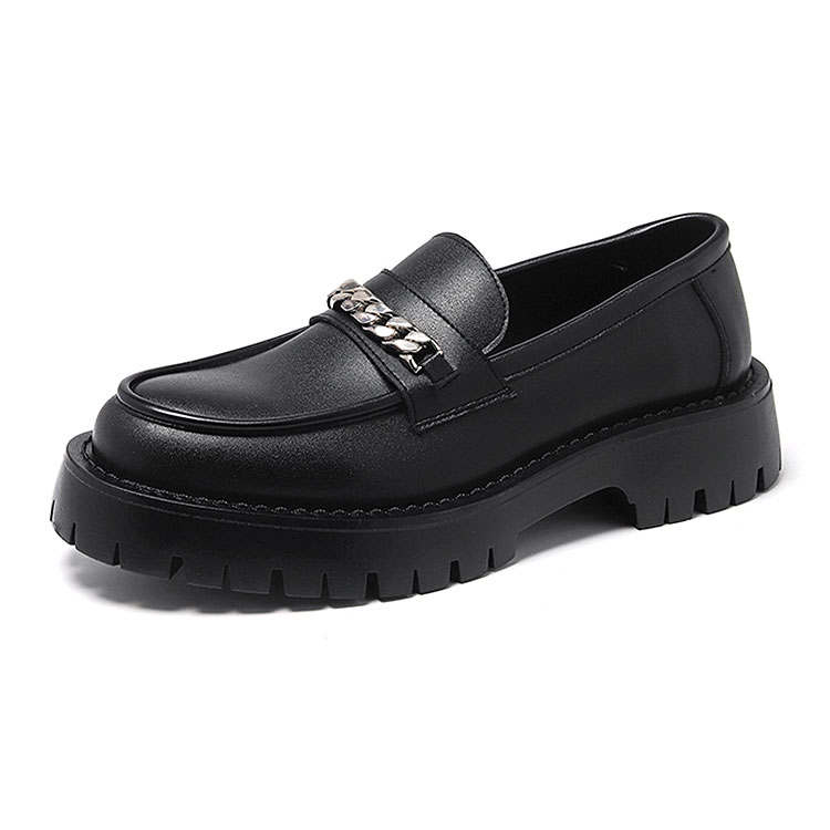 KAQIAODI Microfiber Leather Gommino Loafers Men's Black