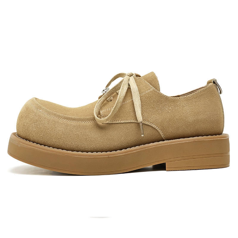 XIAOTOULANG Cow Suede Casual Shoes Men's Yellow