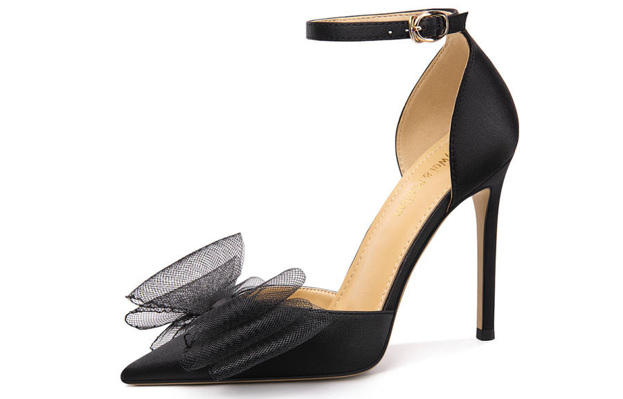 Lily Wei Fabric Slim Heel High Heels 10cm Women's