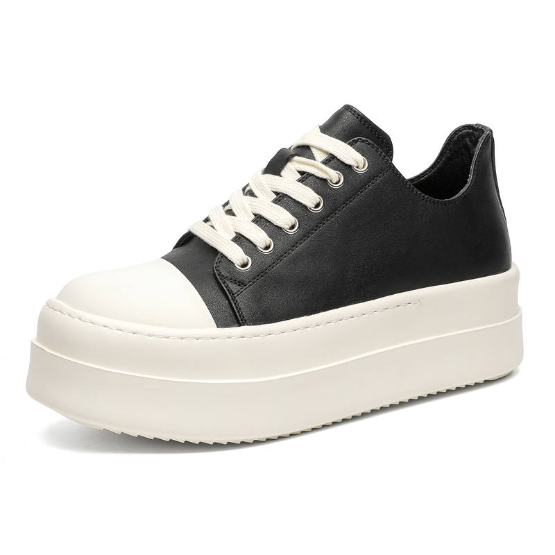 V ZERO FIVE V ZERO FIVE Microfiber Leather Slip Resistant Cushioning Low top Skateboard Shoes Unisex Black