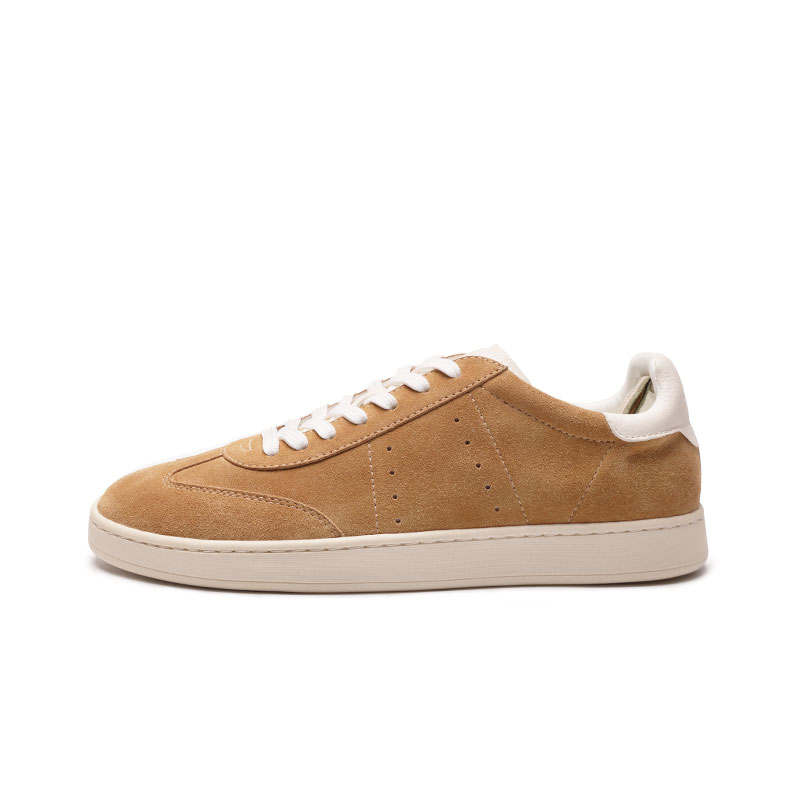 Viplander Cow Suede Low top German Army Trainers Men's Zhe Yellow