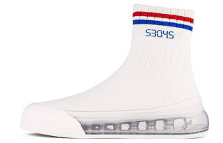 Shoes53045 Sock'Air Everyday High top Stylish Skateboarding Shoes Unisex White