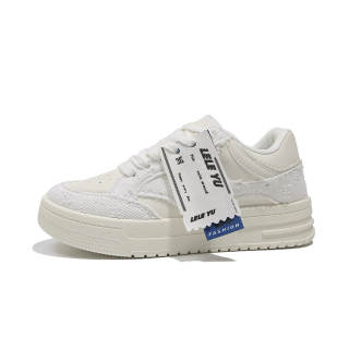 LELEYU Coverage Low top Skateboard Shoes Women's White