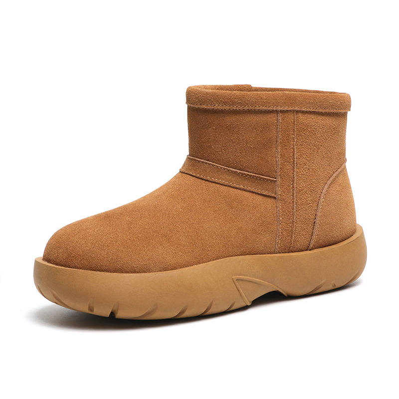 O.L Thermal Abrasion Resistant Height Increasing Slip Resistant Soft And Comfortable Short Snow Boots Women's