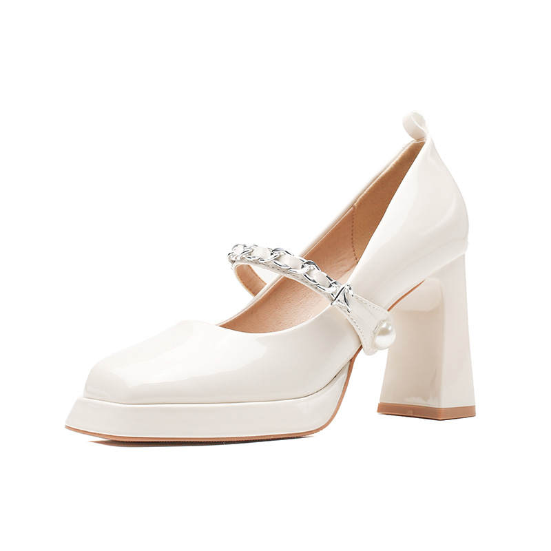 Zubumei Chunky Heel Mary Jane Shoes Women's