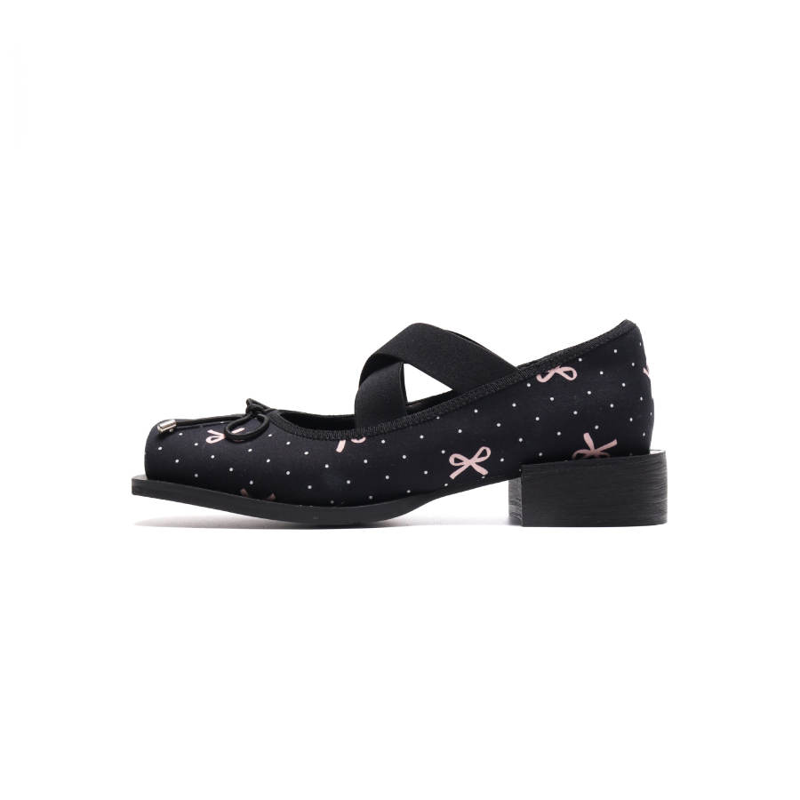 Asthershop Top Grain Cow Leather Mary Jane Shoes Unisex Black