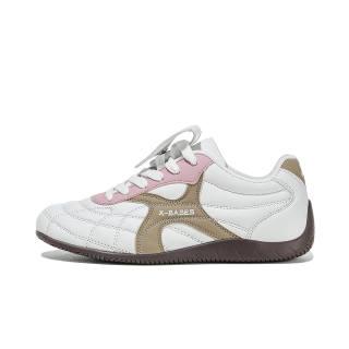 MONSTER X-BASES MONSTER X BASES Abrasion Resistant Breathable Lightweight Height Increasing Low top Casual Shoes Unisex White Pink