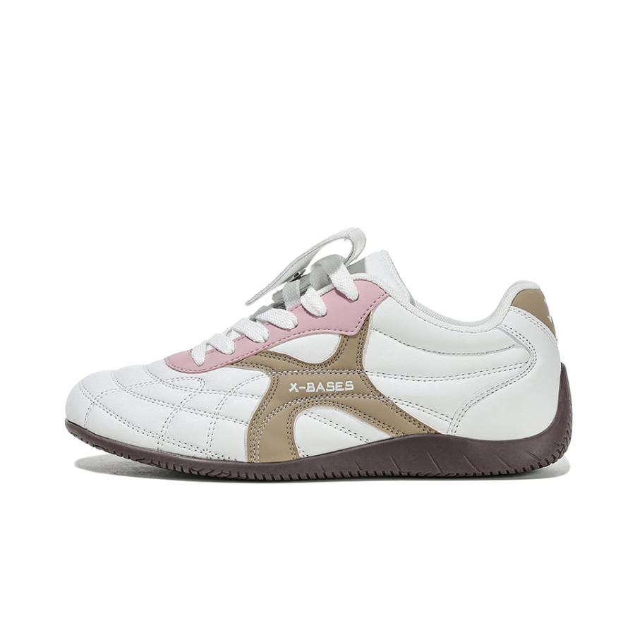 MONSTER X-BASES MONSTER X BASES Abrasion Resistant Breathable Lightweight Height Increasing Low top Casual Shoes Unisex White Pink