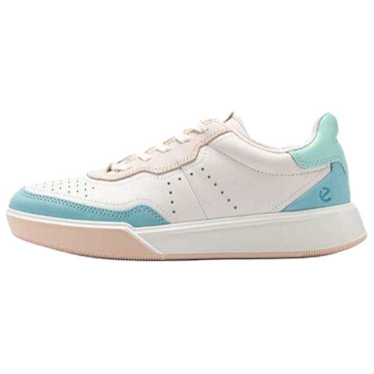 Ecco Street Shoe Collection Cow Leather Low top Casual Shoes Women's Blue White