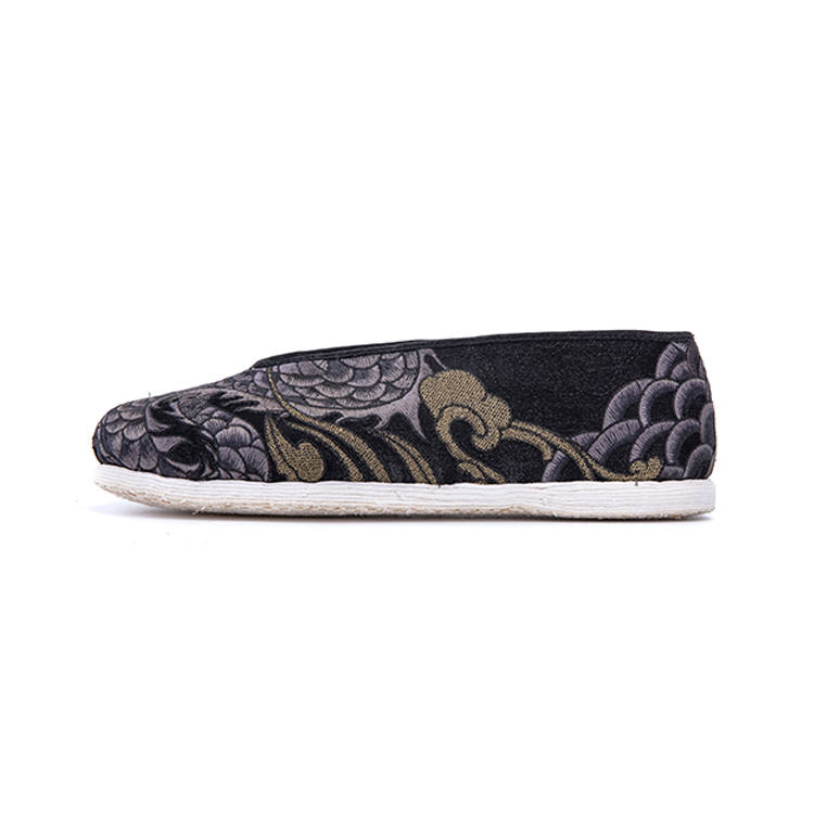 Neiliansheng Fabric Classic And Versatile Casual Shoes Men's Black Floral