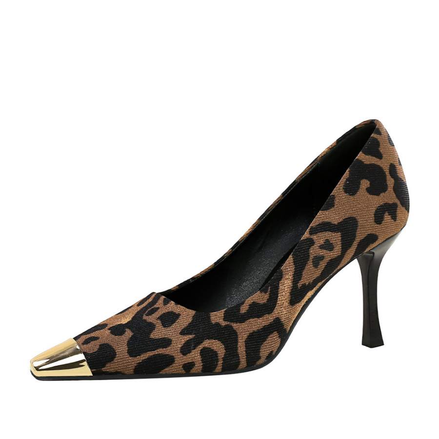 YAFEI XUANYU Suede Slim Heel High Heels 7.5cm Women's