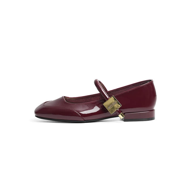 RED DRAGONFLY Pu Flat Mary Jane Shoes Women's