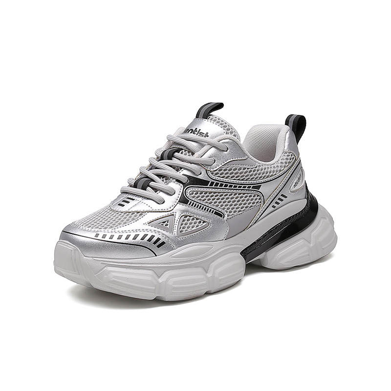 DUSTO Pu Slip Resistant And Breathable Slip Resistant And Breathable Low top Chunky Sneakers Women's