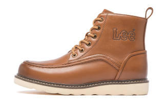 Lee Cow Split Leather Short Combat Boots Men's