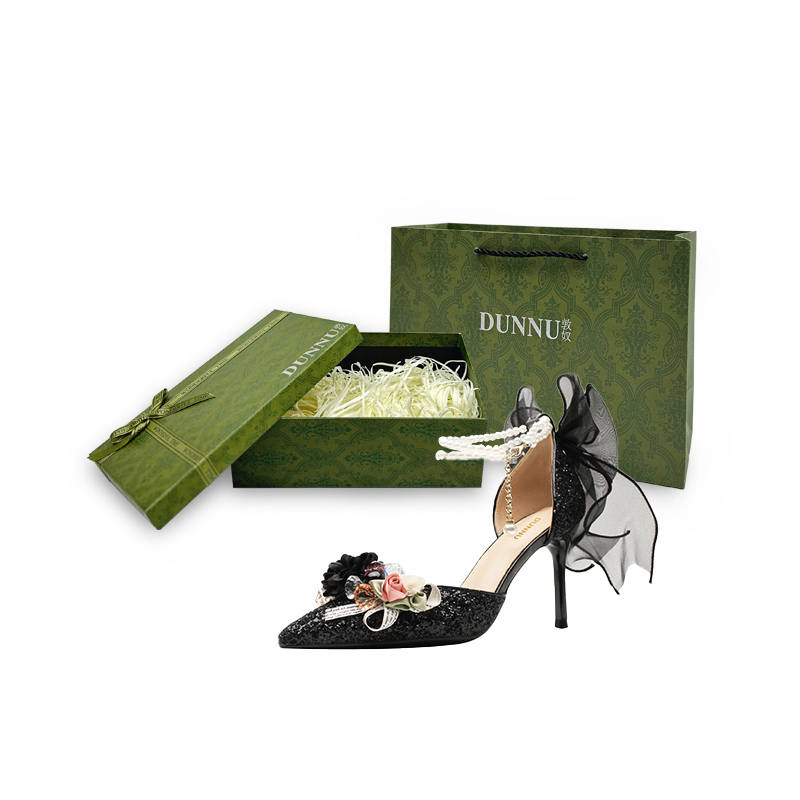 DUNNU Slim Heel High Heels Women's Black