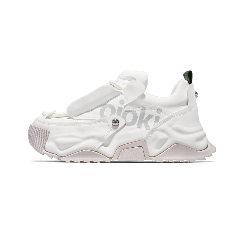 SALAXI Cow Split Leather Cushioning Height Increasing Low top Chunky Sneakers Unisex