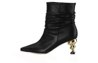 YUUL YIE Leather Ankle Boots Women's Black