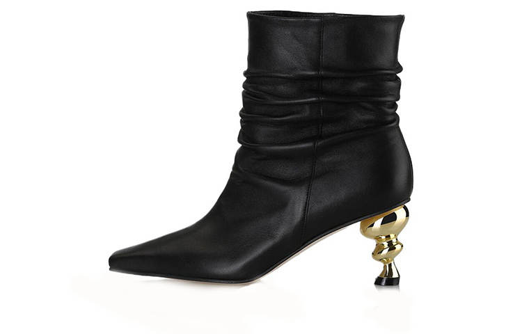 YUUL YIE Leather Ankle Boots Women's Black