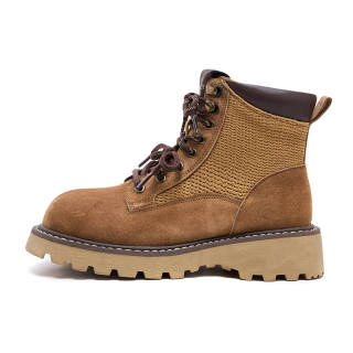 MALEMONKEY Top Grain Pig Leather Crew Combat Boots Women's