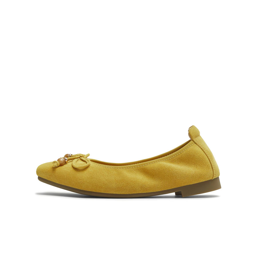 Teenmix Rainbow Gummies Collection Cow Split Leather Casual Shoes Women's Yellow