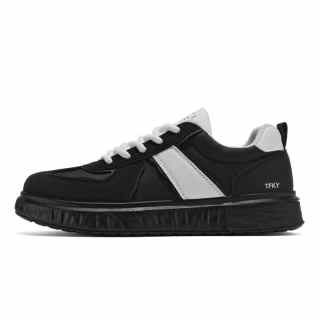 TFKY Pu Slip Resistant Waterproof Non Slip And Waterproof Low top Skateboard Shoes Men's Black White