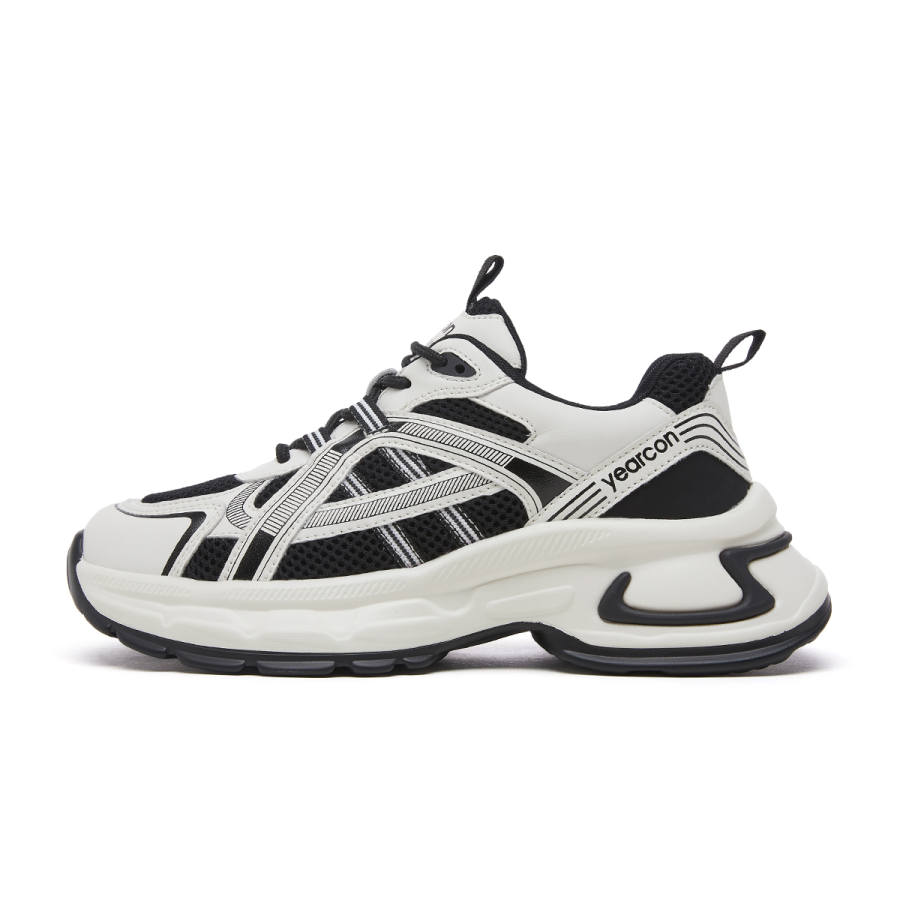 YEARCON Textile, Synthetic Leather Height Increasing Height Increasing Low top Chunky Sneakers Women's