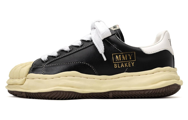 MIHARA YASUHIRO Blakey Leather Low top Low top Stylish Skateboarding Shoes Unisex Black