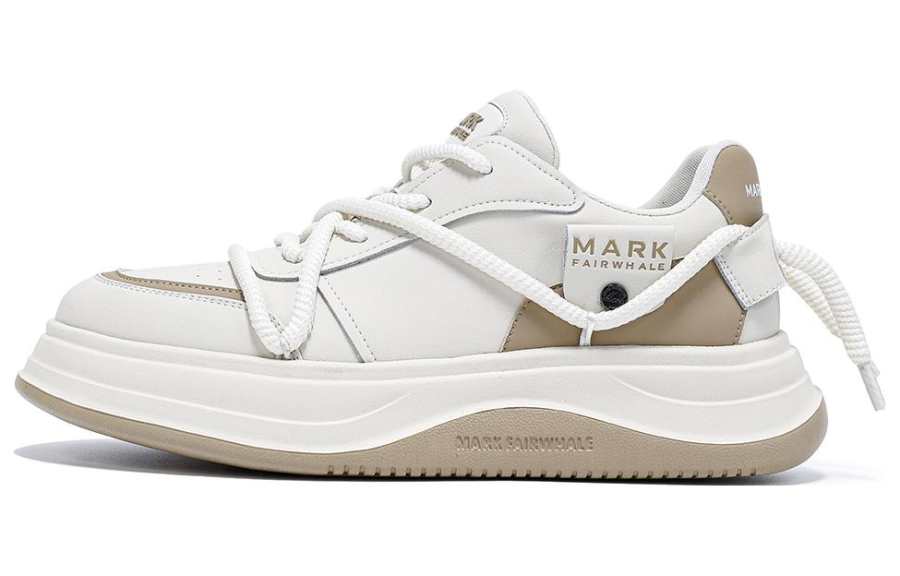 FAIRWHALE Low top Skateboard Shoes Men's Beige Black