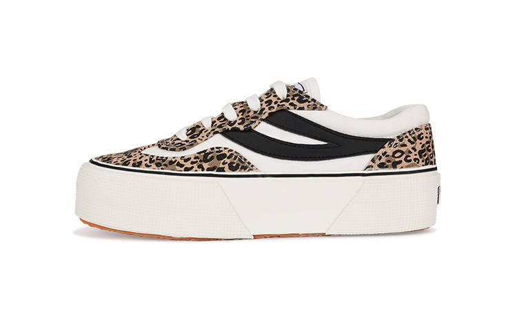 SUPERGA Slip Resistant Abrasion Resistant Slip Resistant Abrasion Resistant Low top Casual Shoes Women's White Brown