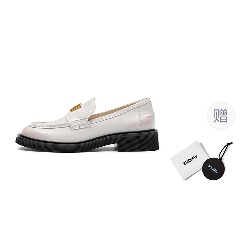 Staccato Little Seagull Jazz Cow Leather Shiny Loafers 6CM Women's