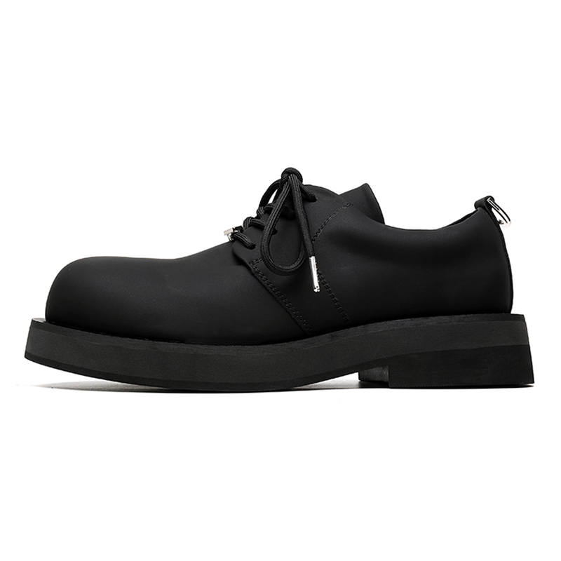 ZONEJOY Trendy Fashion Derby Shoes Versatile Large Head Casual Shoes Men's Black