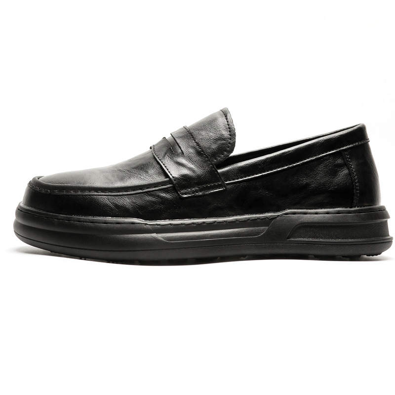 WEISHIBANGWEI WEISHIBANGWEI Microfiber Leather Loafers Men's Black