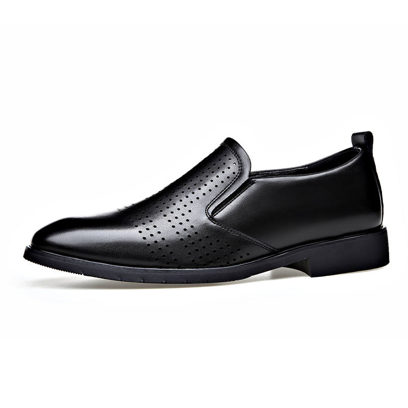 LUOMENG Dress Shoes Men's Low Top Black