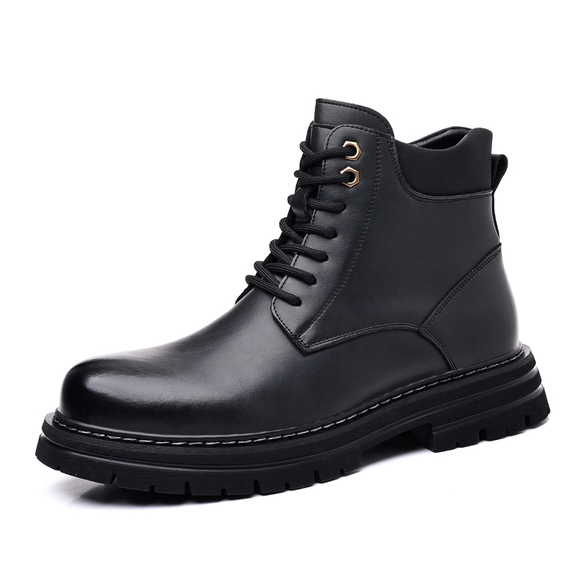 Shanpijiang PU Short Combat Boots Men's