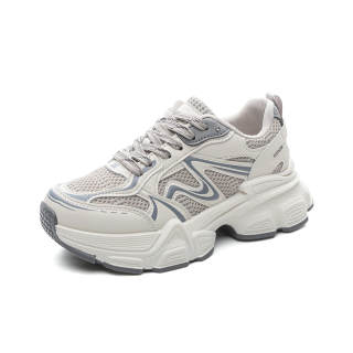 AIYILIAN Mesh Slip Resistant, Breathable, Lightweight, Height Increasing Low top Chunky Sneakers Women's