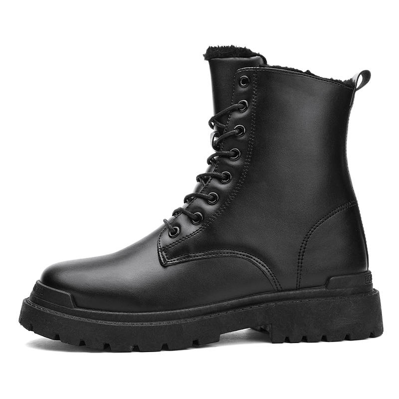 CariteSport PU Combat Boots Men's Black