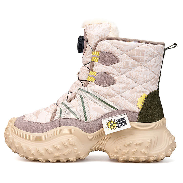 Joy&Mario Cow Split Leather Thermal Height Increasing Thermal Height Increasing Casual Short Snow Boots Women's