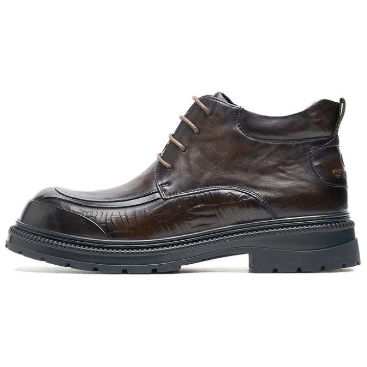 C°BANNER Cow Leather Business Commuting Fleece Lined Casual Shoes Men's Brown