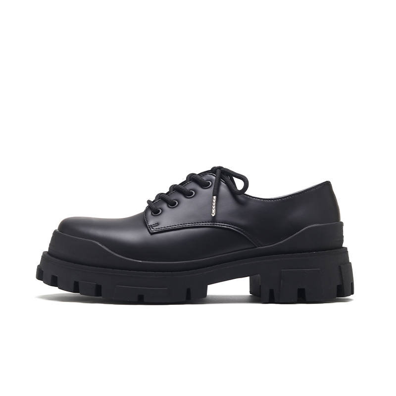 FEELDOTRENDS FEELDOTRENDS Cow Split Leather Casual Shoes 5cm Unisex Black