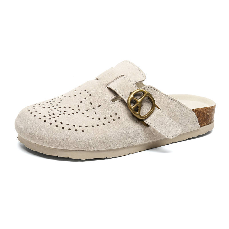 VAEL Cork Sole Stitching Cut Out Odor Resistant Abrasion Resistant Slip Resistant