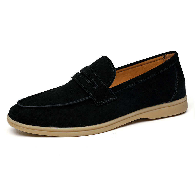 KAQIAODI Loafers Men's Black/Ecru