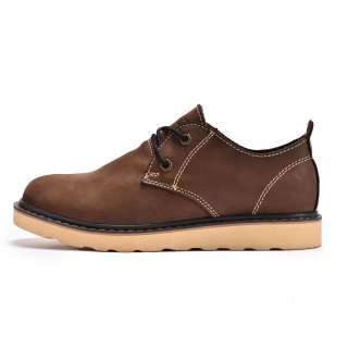HERR TIGER Top Grain Cow Leather Work Boots Men's Dark Brown