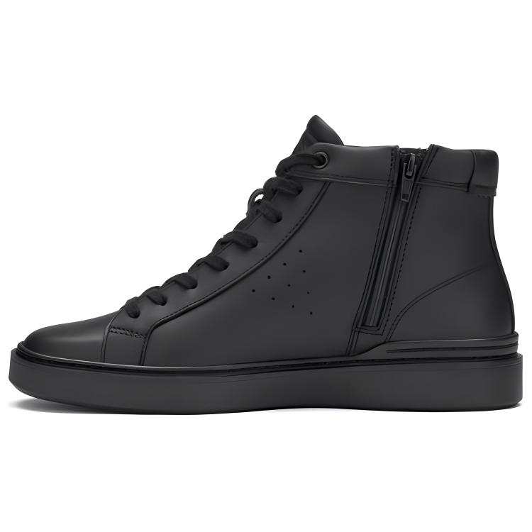 Clarks Cow Leather Cushioning Abrasion Resistant Cushioning, Wear Resistant High top Skateboard Shoes Men's Black