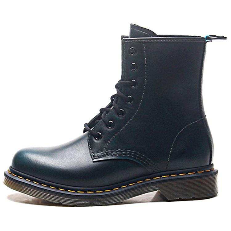 BEFFON Top Grain Cow Leather Comfortable Combat Boots Women's Gradient Green