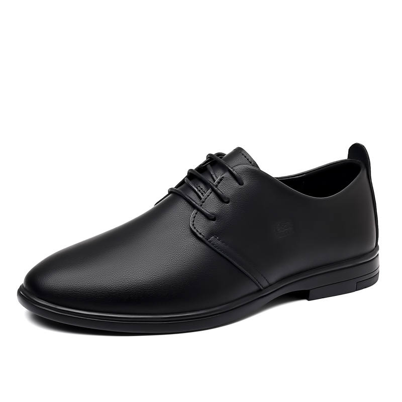 Mulinsen Cow Split Leather Casual Shoes Men's Black